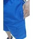 Bermuda Tactel Plus size Butu Biru Bolso Cargo Azul